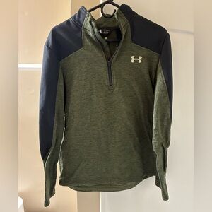 Under Armour Olive and Black Half-Zip Pullover
